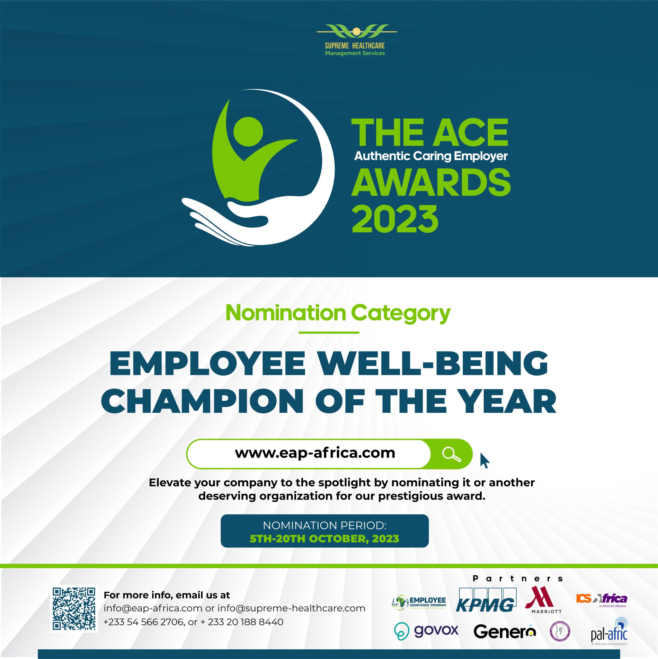 Employee Well-Being champion of the Year flyer
